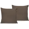 En Vogue - 2 Taies d'oreiller en coton marron 60x60 cm