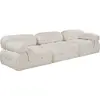 NAIDA Canapé modulable Tendance 3 places Nourhane Tissu bouclette Crème TU
