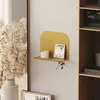 Homitis - Etagère murale Short dorée - 28x23x12 cm OS