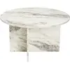 MENZZO Table basse ronde style contemporain Nivalia D80cm Effet marbre Blanc