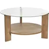 Table basse ronde en verre Clara