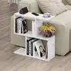 MENZZO Table basse design mery l60xh60cm effet marbre blanc Mery