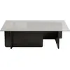 Hanah Home Table basse Flavio - Verre/Aggloméré - Noir