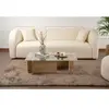 Hanah Home Table basse en verre et aggloméré Flavio chêne