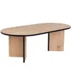 Hanah Home - Table basse ovale en aggloméré Sable chêne, noir