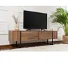 CALICOSY Meuble tv 2 portes abattantes l180 cm - serenity