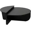 MENZZO Table basse design Restine L90cm Bois Noir TU