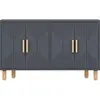 MENZZO Buffet design 4 portes battantes festine l120cm anthracite Buffet