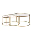CONCEPT1 Ensemble de Aurum or transparent 80 x 80 x h43cm 857NRD1103