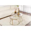 CONCEPT1 Ensemble de Aurum 80 60 or transparent 80x80xh43cm 857NRD1110