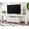 Hanah Home Cotecosy - Meuble tv en Blanc Naturel, 31x180x50 cm, Pour le Salon