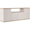 Buffet avec 4 portes et 1 étagère - Beige et naturel - LOTULA
