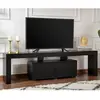 Homitis - Meuble TV Enclave noir - 180x50x31.3 cm T.U