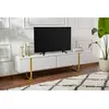 Homitis - Meuble TV Serenity blanc/doré - 180x45x30 cm T.U