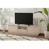 MULTIMARQUES Meuble tv moderne 3 portes basculantes Diazon L160cm Effet travertin TU