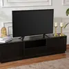 NORTIA DESIGN Calicosy - Meuble tv en Bois Noir, 29x160x42 cm, Pour le Salon