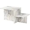 MULTIMARQUES Calicosy - Table Basse en Marbre Freesia, 40x80x40 cm, Pour la Maison