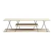 MULTIMARQUES Hanah Home Support TV, mélamine, Travertine Noire, Taille Unique