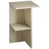 Homitis - Table de chevet Leray travertin - 36x60x36 cm OS