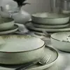 Hermia Concept - Service de table en porcelaine - 12 pièces vert T.U