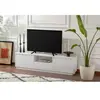 Hanah Home Meuble TV Blanc Naturel Élégant 160x42x29.5 cm - Design Moderne avec Grande Capacité de Rangement