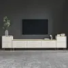 Homitis - Meuble TV Imaj travertin - 180x45,2x35 cm OS