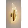 Opviq - Applique murale BRZ 343409 doré/transparent - 26 cm OS