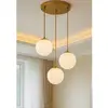 Opviq - Lustre BRZ 343419 dorée/blanche - 25 x 15 x 15 cm OS