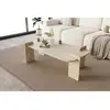Homitis - Table basse Lovge travertin - 120x35x60 cm OS