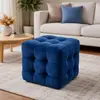 Atelier del Sofa - Pouf Lizbon bleu marine - 42x42x42 cm OS