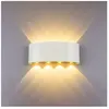 Applique Murale Moderne 8W Blanc Lampe Murale Led D'Intérieur En Alumi...