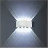 Applique Murale Moderne 8W Blanc Lampe Murale Led D'Intérieur En Alumi...