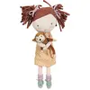 Poupée Bébé Souple Enfant Avec Compagnon Peluche Multicolore