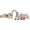 Lot de figurines en bois pour circuit train Zoo