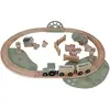 Circuit de train en bois Little Farm