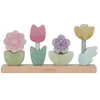 Puzzle fleurs à empiler en bois FSC MULTICOLORE Little Dutch