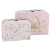 Little Dutch 7344 - Lot de 2 valises à jouets - Fairy Garden - Rose, Fairy Garden Rose