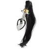 Plug Anal Acier Black Hair Pony Tail Rosebud