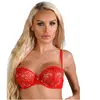 Daring Intimates Soutien-Gorge Dentelle Florale Rouge & Argent