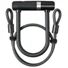 Axa bracket lock newton mini + cable 100 8 - noir