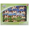 Lot de 12 figurines vaches marron et blanches (1:32) KidsGlobe-571968