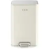 EKO Poubelle à Pédale Marina 50 Litres. Blanc Crème.