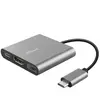 Trust Adaptateur multiport USB-C 3 en 1 pour PC Portable Resolution 4K Argent