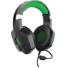 Trust GXT 323X Carus Casque Avec fil Arceau Jouer Noir, Vert