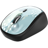 Trust Yvi - Souris - droitiers et gauchers - optique - 4 boutons - sans fil - 2.4 GHz - récepteur sans fil USB - brosse bleue
