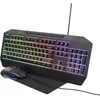Pack gaming 3 en 1 Trust Duox Clavier Azerty souris et tapis Noir