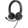 Trust HS-150 Casque Avec fil Arceau Bureau/Centre d'appels Noir
