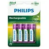 Philips - Lot de 4 piles rechargeables aa r6b4a130/10/ 1.2v/.