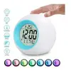 Réveil Numérique Veilleuse Lumière de 7 Couleurs Changement Horloge av...