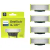 Pack de 4 lames de remplacement Philips OneBlade QP240/50 Chrome foncé
